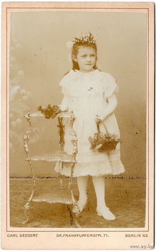 Кабинет-портрет. Германия, кон.19-нач.20 в. На картоне. 155 х 65 мм