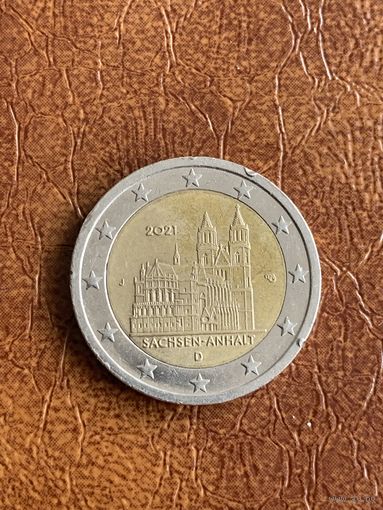 Германия 2 евро 2021 J Саксония - Анхальт