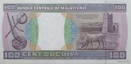 Werty71 Мавритания 100 угий 2002 UNC банкнота