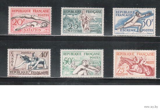 Франция-1953,(Мих.978-983) *   , Спорт, (полная серия)