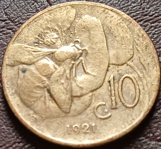 Италия 10 чентезимо, 1921    ( 2-2-8 )