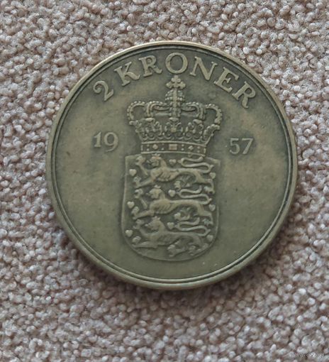 Дания 2 кроны, 1957 Фредерик IX