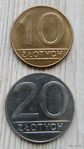 10,злотых 1989 г.20 злотых 1989 /одним лотом/