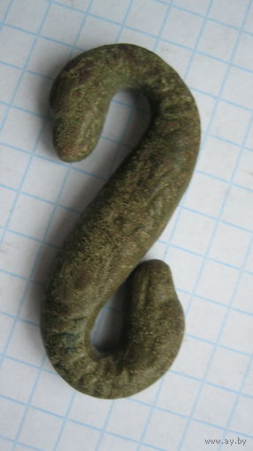 Зацеп-змейка. Бронза, литье.