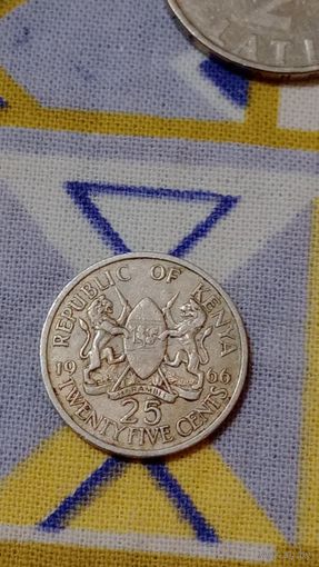 Кения 25 центов 1966 редкая