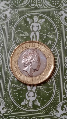 Великобритания 1 фунт 2016