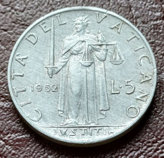 Ватикан 5 лир, 1952     ( 1-4-4 )