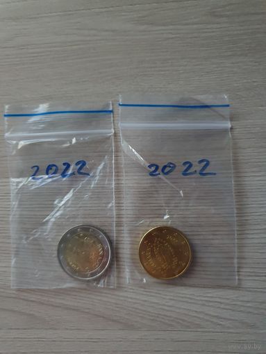 2 евро и 50 центов Сан Марино 2022 UNC