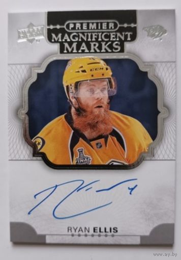 Хоккейная карточка НХЛ автограф Ryan Ellis (Нэшвилл)