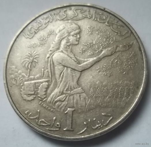 Тунис. 1 динар 1983 год  КМ#304  Тираж: 4.000.000 шт