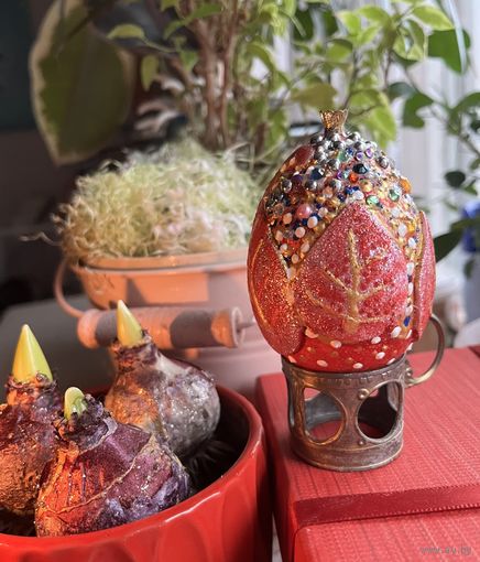 Деревянное яйцо под Фаберже