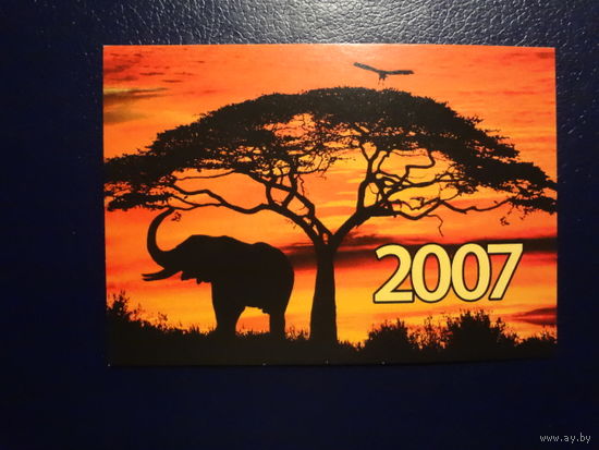 Календарик 2007 г. Брестская типография. Саванна.