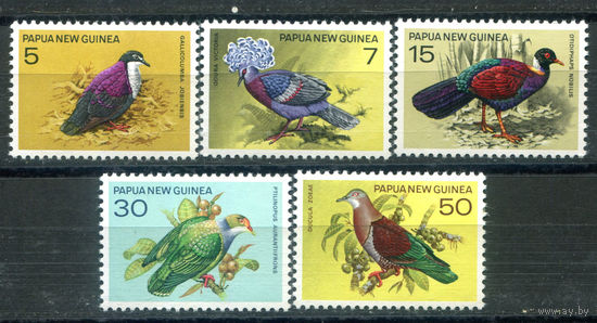 Папуа Новая Гвинея - 1977г. - птицы - 5 марок - полная серия, MNH [Mi 324-328]. #3-WB-Z-1-15