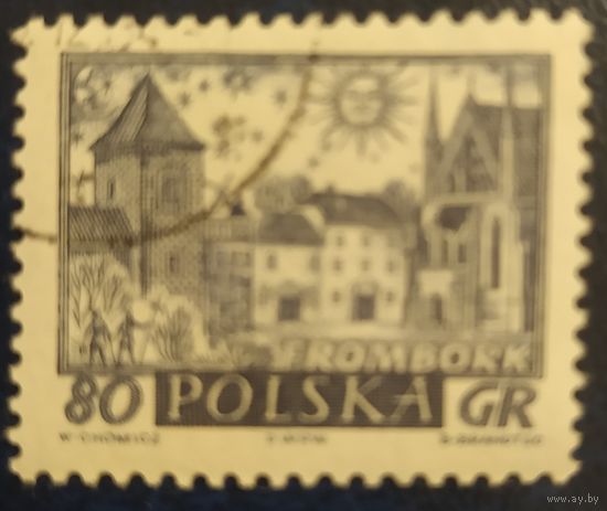 Польша 1960    история замков(1) 1 из 9 наклейки.