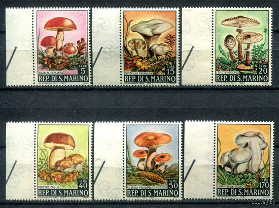 Сан Марино - 1967г. - Грибы - полная серия, MNH [Mi 891-896] - 6 марок