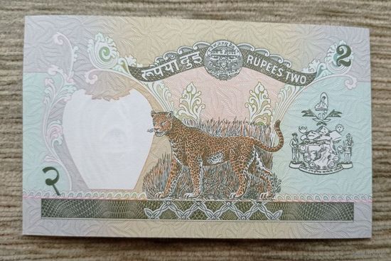 Werty71 Непал 2 Рупии 1981 - 2001 UNC банкнота