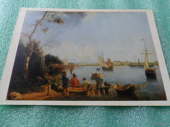 Открытка Сажин М.М. (1818 - ?). Вид Петербурга. 1837. Калининская областная картинная галерея