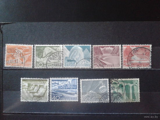 Швейцария 1949 Стандарт, природа и техника 9 марок