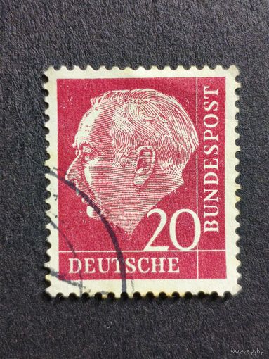 Германия 1954. Профессор, доктор Теодор Хойс (1884-1963), 1-й президент Германии