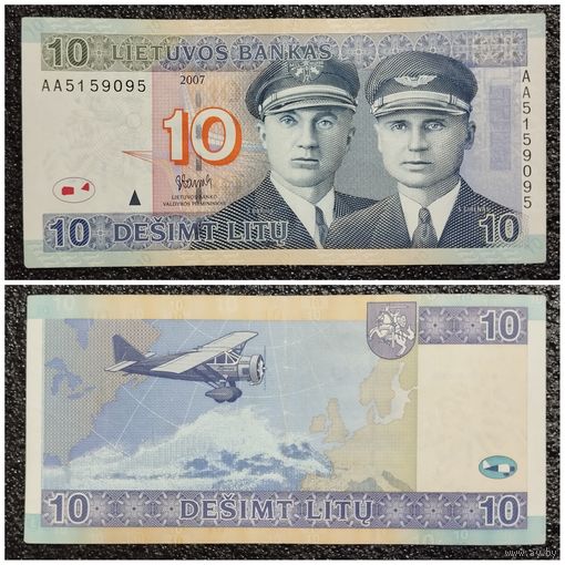 10 лит Литва 2007 г. АА серия