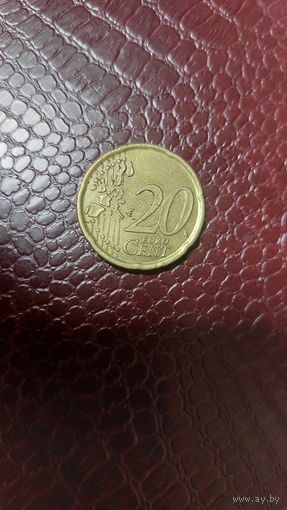 Монета 20 евроцентов 1999г. Испания. Отличная!