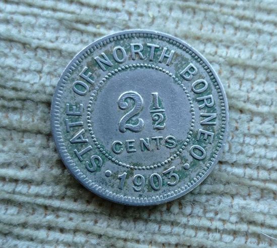 Werty71 БРИТАНСКОЕ СЕВЕРНОЕ БОРНЕО 2 1/2 ЦЕНТА 1903 2,5