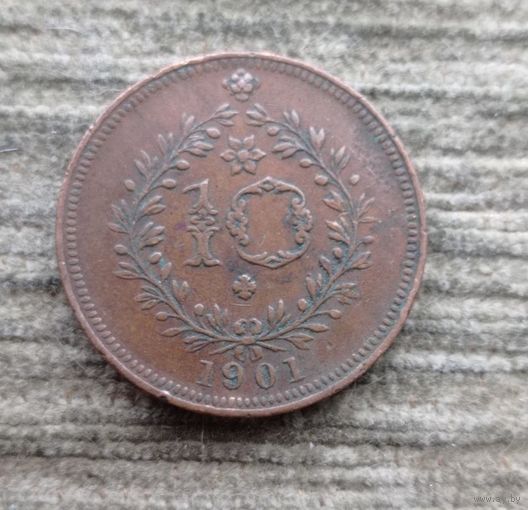 Werty71 Азорские острова Азоры колония Португалии 10 рейс 1901 Редкая