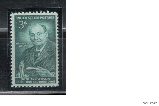 США-1956, (Мих.702), ** , Личности, Химик (одиночка)