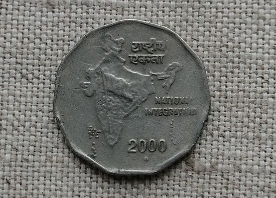 Индия 2 рупии 2000/Отметка МД - Ноида