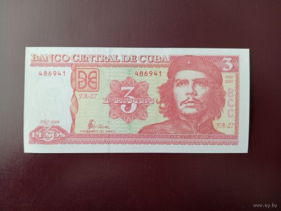 Куба 3 песо 2004 UNC