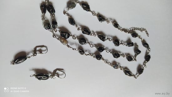 Набор с черным агатом