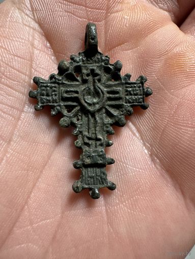 Крестик нательный старинный "Штурвал"