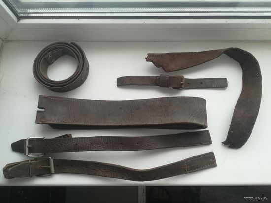 Кожанные ремни. С рубля.