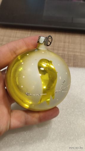 Игрушка елочная Шар Птичка