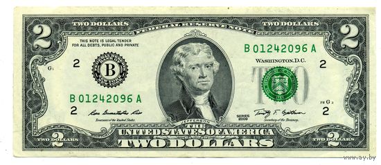 2 доллара 2009 B