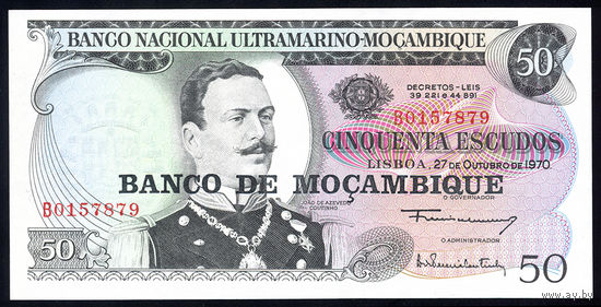 MOZAMBIQUE/Мозамбик_50 Escudos_nd (1976-old 27.10.1970)_Pick#116_UNC