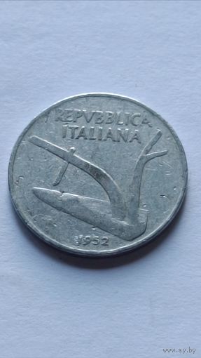 Италия. 10 лир 1952 года.
