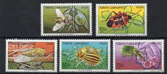 Турция 1982. Фауна. Насекомые 5 марок (2611)