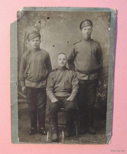 Фото кабинет-портрет "Солдаты РИ", до 1917 г.