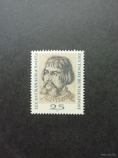 ФРГ 1972 Марка "500-летие великого немецкого графика и живописца Лукаса Кранаха" (чистая**) Мi.718 каталог 0.70 евро