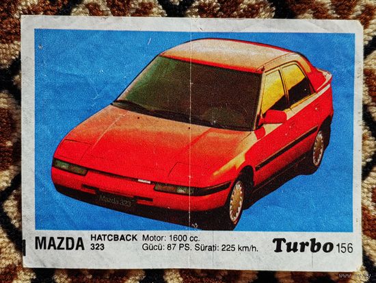Вкладыш Turbo (Турбо) 3 серия (121-190, Black), номер 156, Mazda 323 hatcback. #3. Возможен небольшой торг.