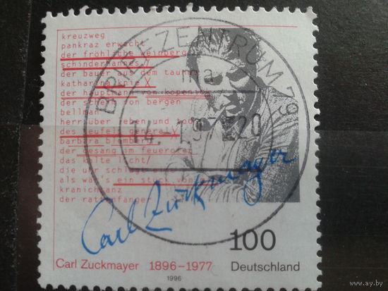 Германия 1996 писатель Михель-0,9 евро гаш.