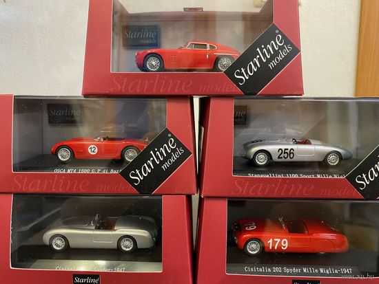 1/43  Cisitalia 2 шт., Stanguelini, Osca | Starline одним лотом