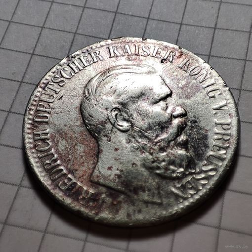 Медаль Пруссия.Фридрих 3. Учись Страдать Не Жалуясь .Вступление на престол 9 марта 1888г.