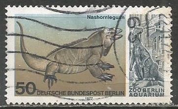 Западный Берлин. Игуана-носорог. 1977г. Mi#555.