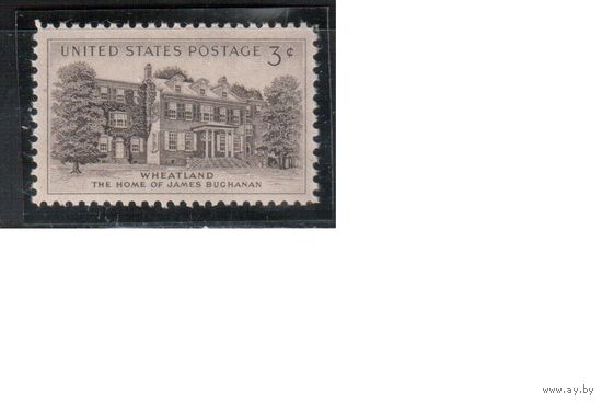 США-1956, (Мих.703),  ** , Дом президента (одиночка)