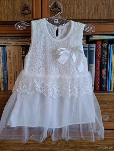 Кружевное белое платье (6мес-1.2года)