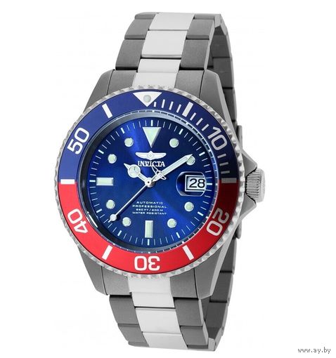 Титановые часы Invicta Pro Diver Titanium 45 мм, новые. Механика, автоподзавод, полностью из титана, водостойкость WR 200 м по ISO 22810.