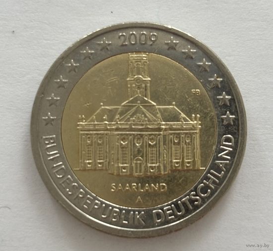 2 евро Германия 2009 Саар D