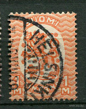 Финляндия - 1917/1930 - Герб 1M - [Mi.87Aa] - 1 марка. Гашеная.  (Лот 74W)
